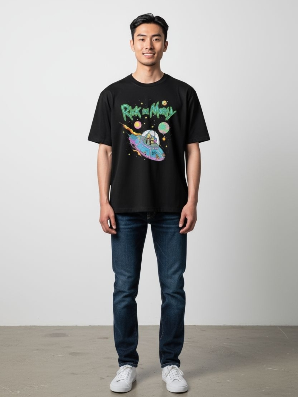 Rick and Morty Black Graphic T-Shirt Size Large– Official Merch - Picture 3 of 6